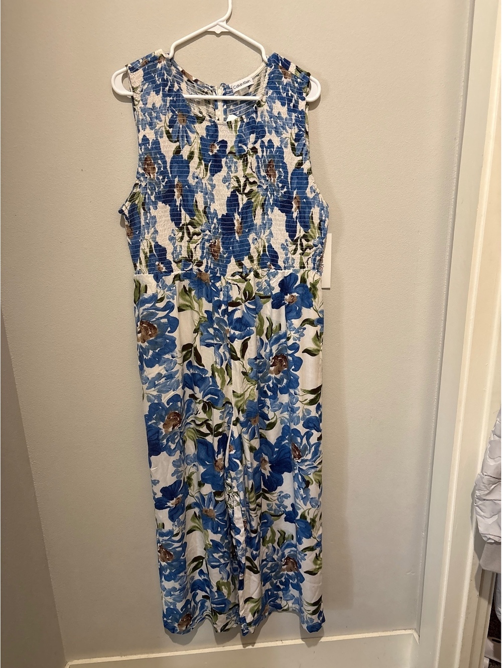 Calvin Klein Floral Sleeveless Jumpsuit Size 14